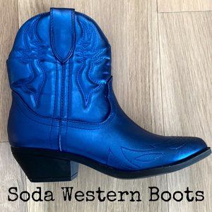 NWOT Soda Rigging Cowgirl Western Stitched Ankle Boots